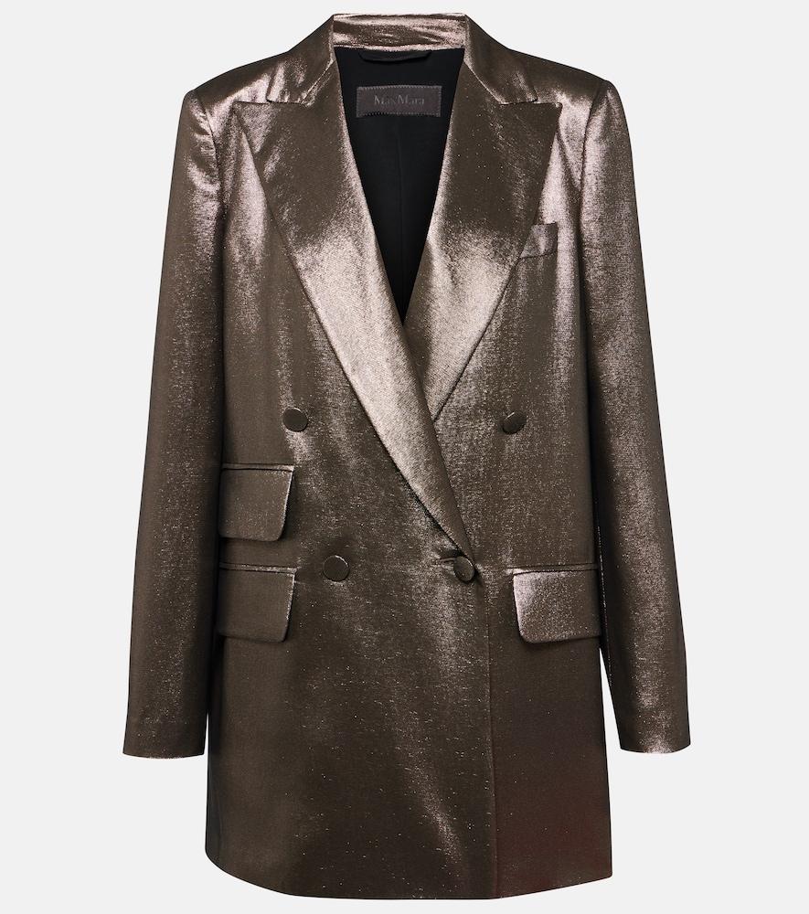 max mara edro silk-blend lamé blazer