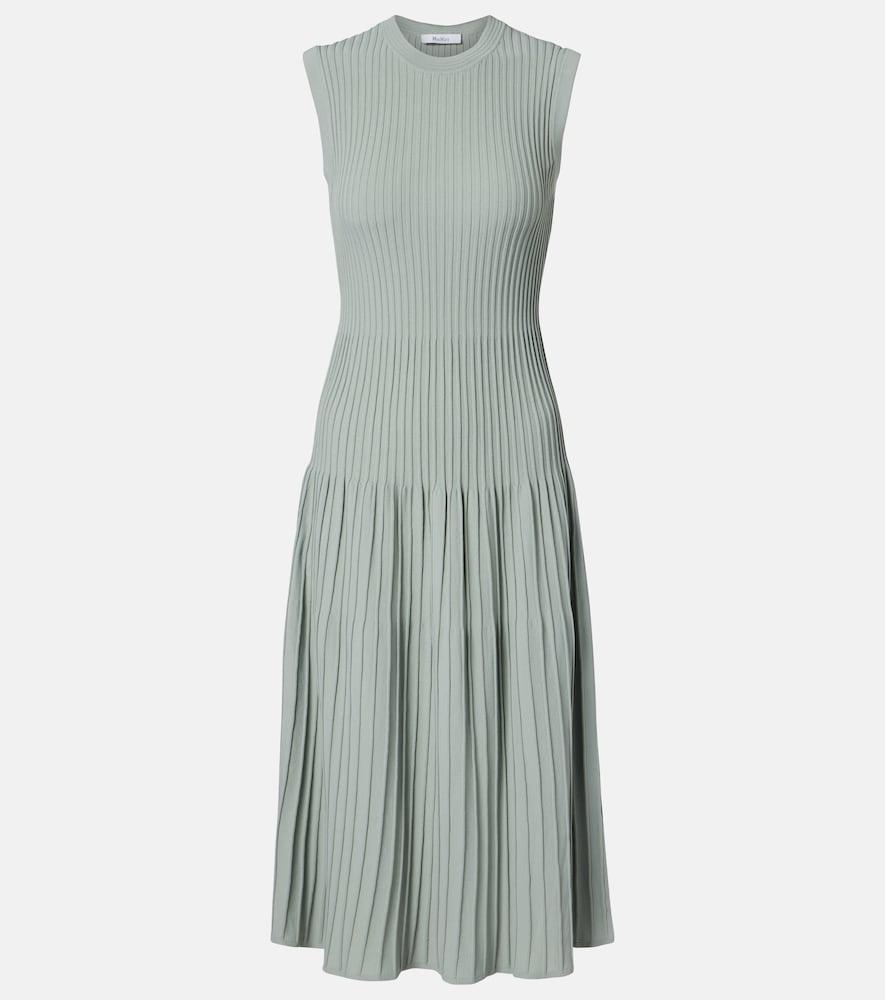 max mara egizio ribbed-knit midi dress