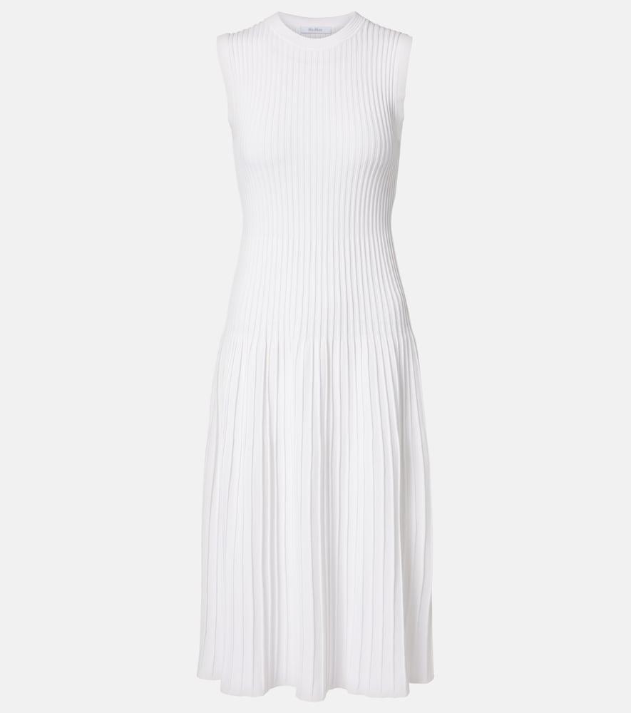 max mara egizio ribbed-knit midi dress