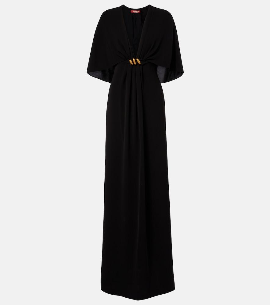 max mara elegante caped cady gown