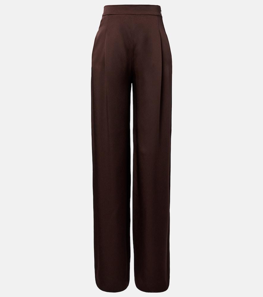 max mara elegante satin wide-leg pants