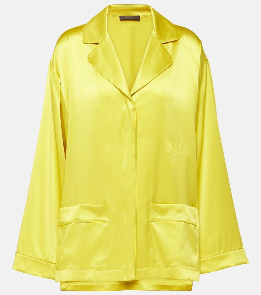 max mara elegante vasaio silk pajama shirt