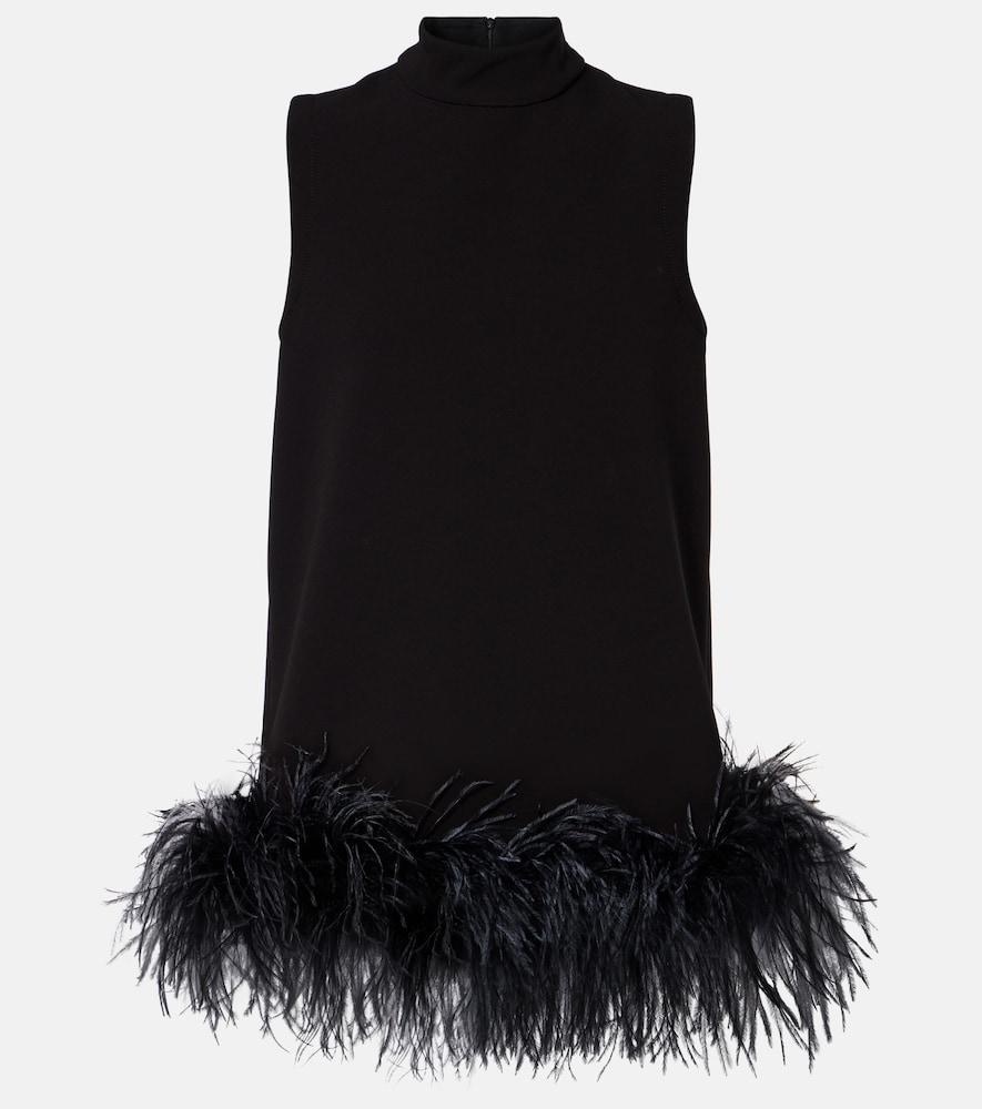 max mara feather-trimmed top