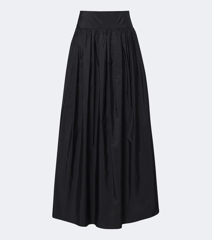 max mara gathered taffeta maxi skirt