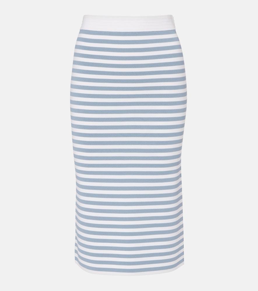 max mara gennaio striped midi skirt