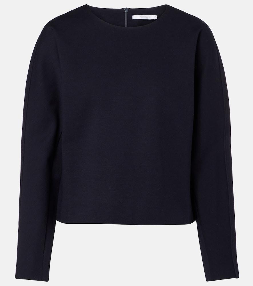 max mara girello wool and cotton-blend top