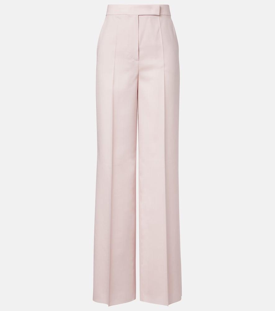 max mara girone wool, mohair, and silk wide-leg pants