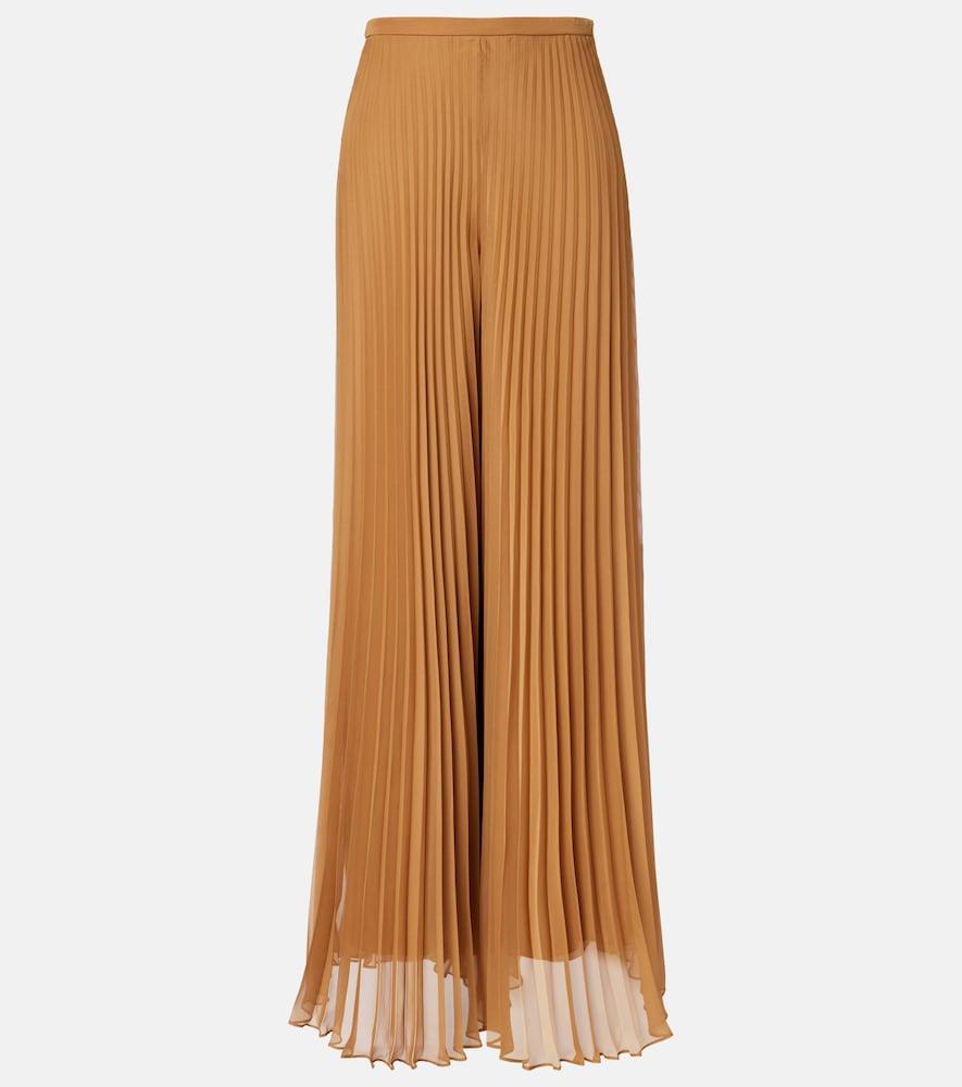 max mara grembo pleated wide-leg pants