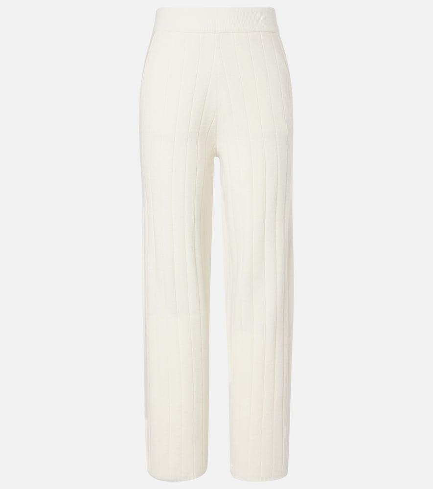 max mara jardin ribbed-knit cashmere sweatpants
