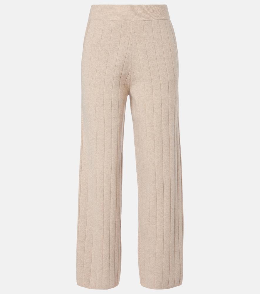 max mara jardin ribbed-knit cashmere sweatpants