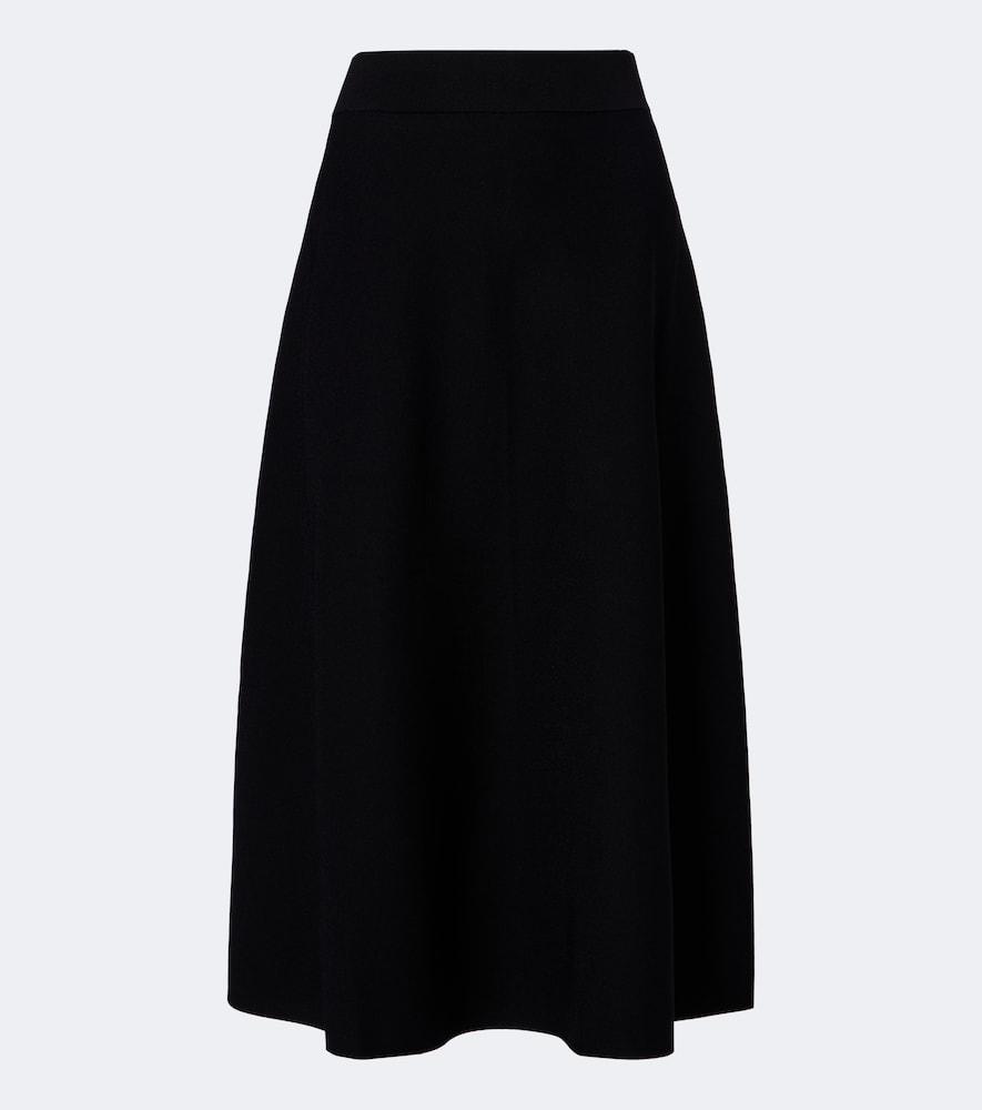 max mara knitted a-line midi skirt