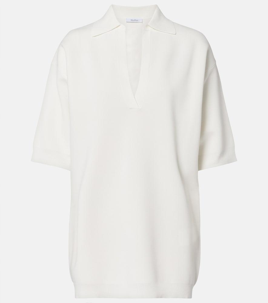max mara knitted crêpe top