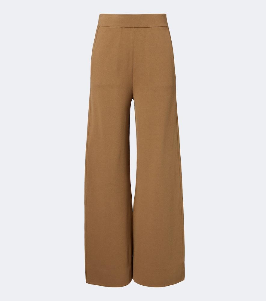 max mara knitted wide-leg pants
