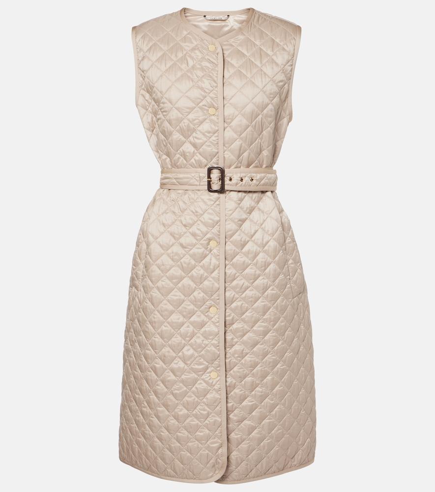 max mara lauren belted quilted coat