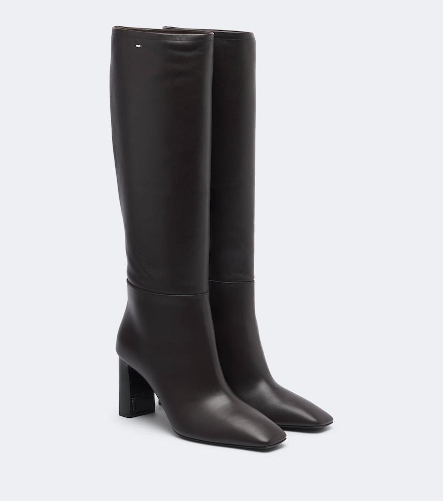 max mara leather knee-high boots