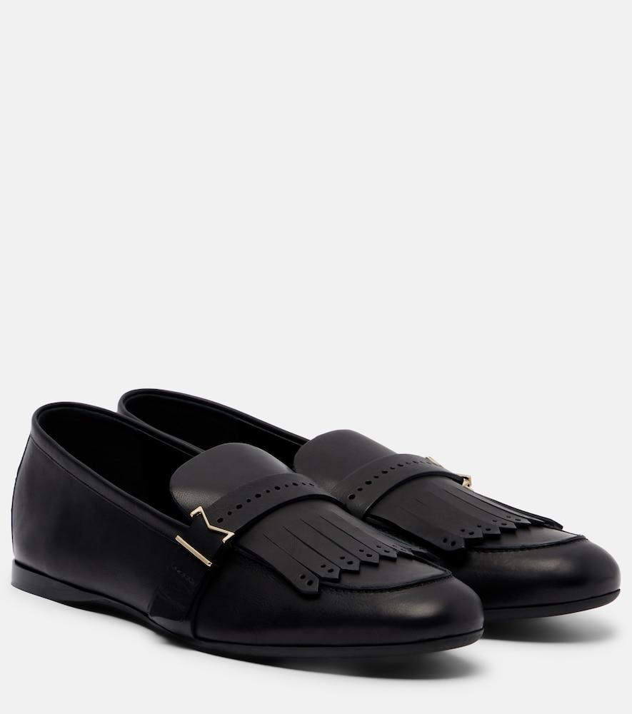 max mara leather lofaers