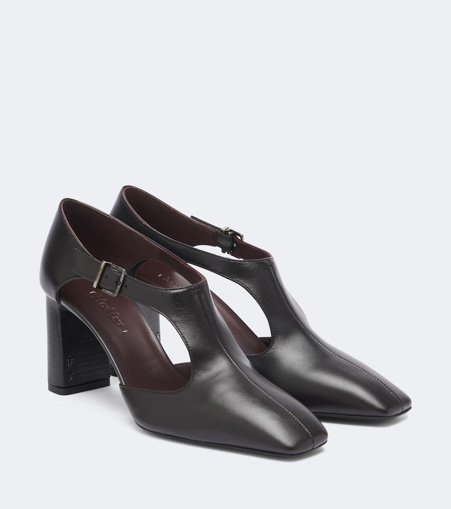 max mara leather mary jane pumps