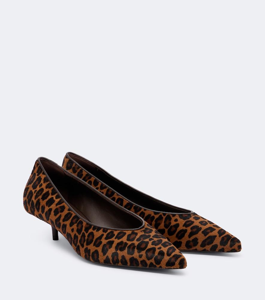 max mara leopard-print calf hair pumps