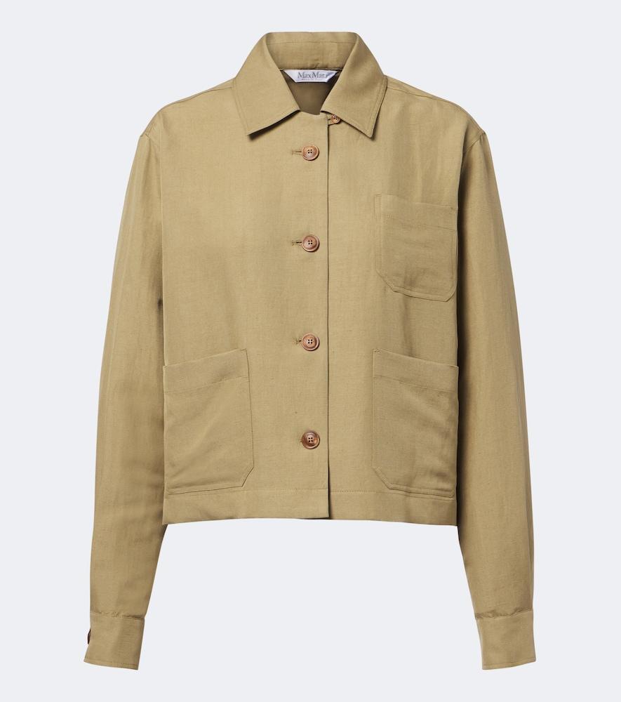 max mara linen and silk twill jacket