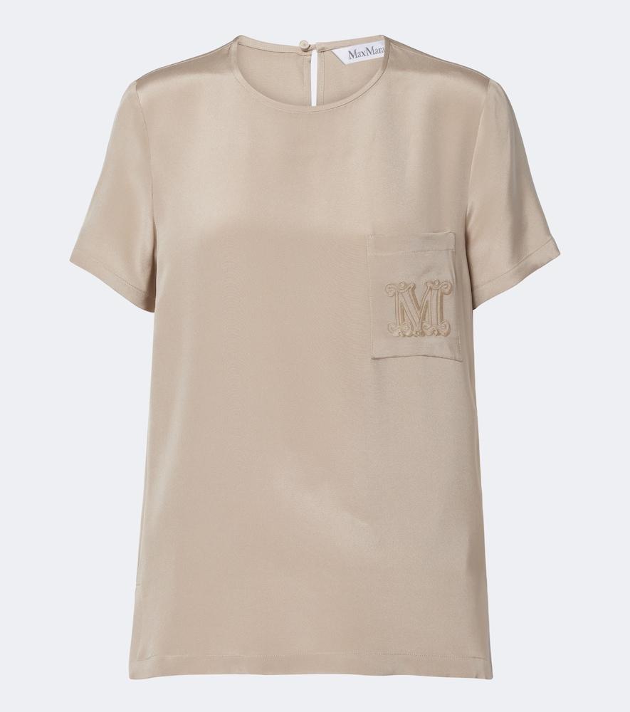 max mara logo silk top