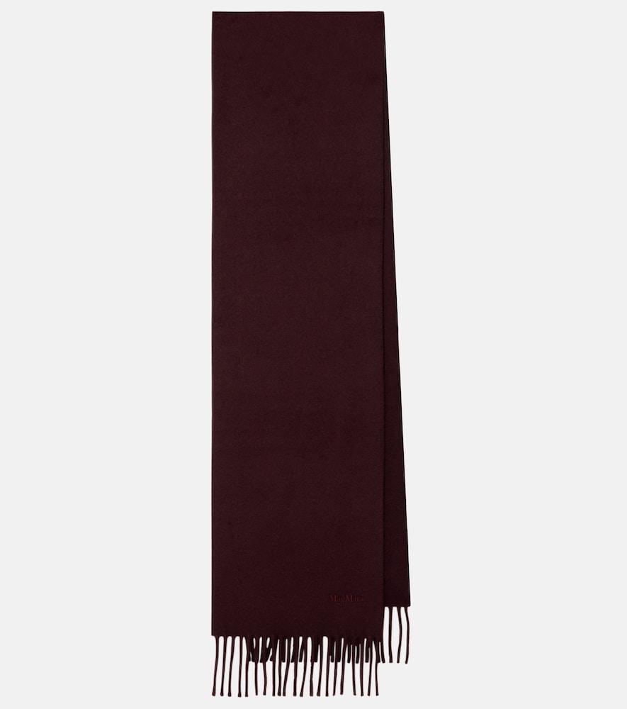 max mara logo wool scarf