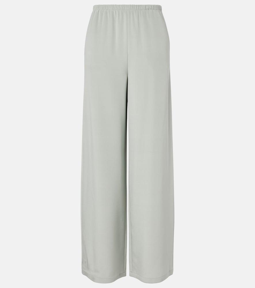 max mara maga silk-blend satin wide-leg pants