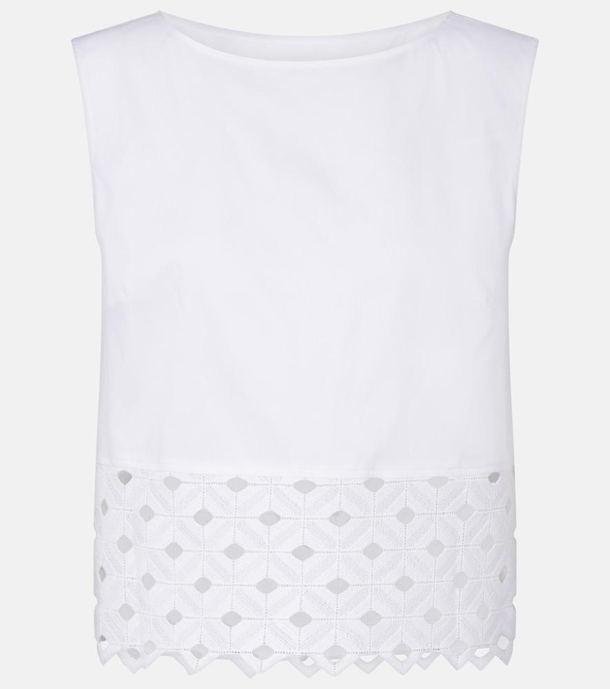 max mara maggio cotton-blend top