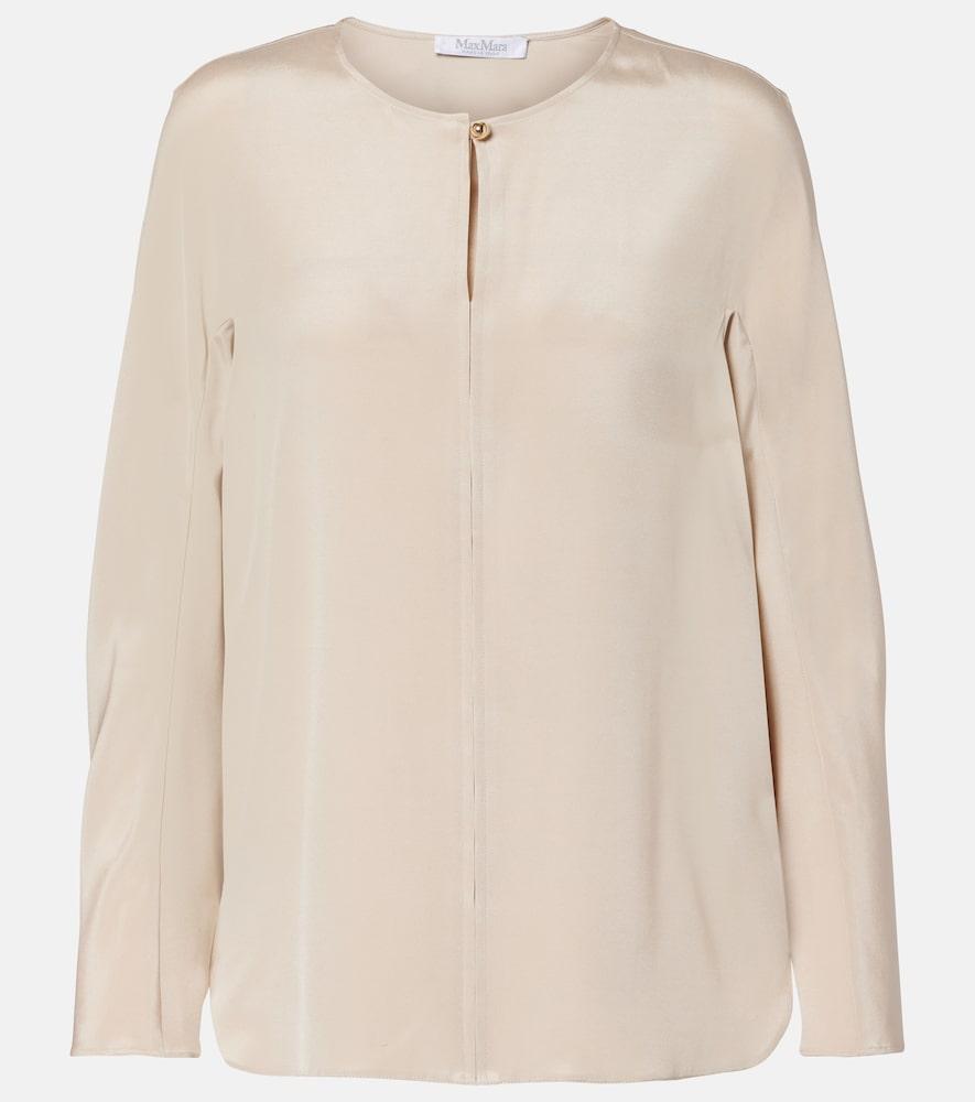 max mara mitico silk-blend blouse