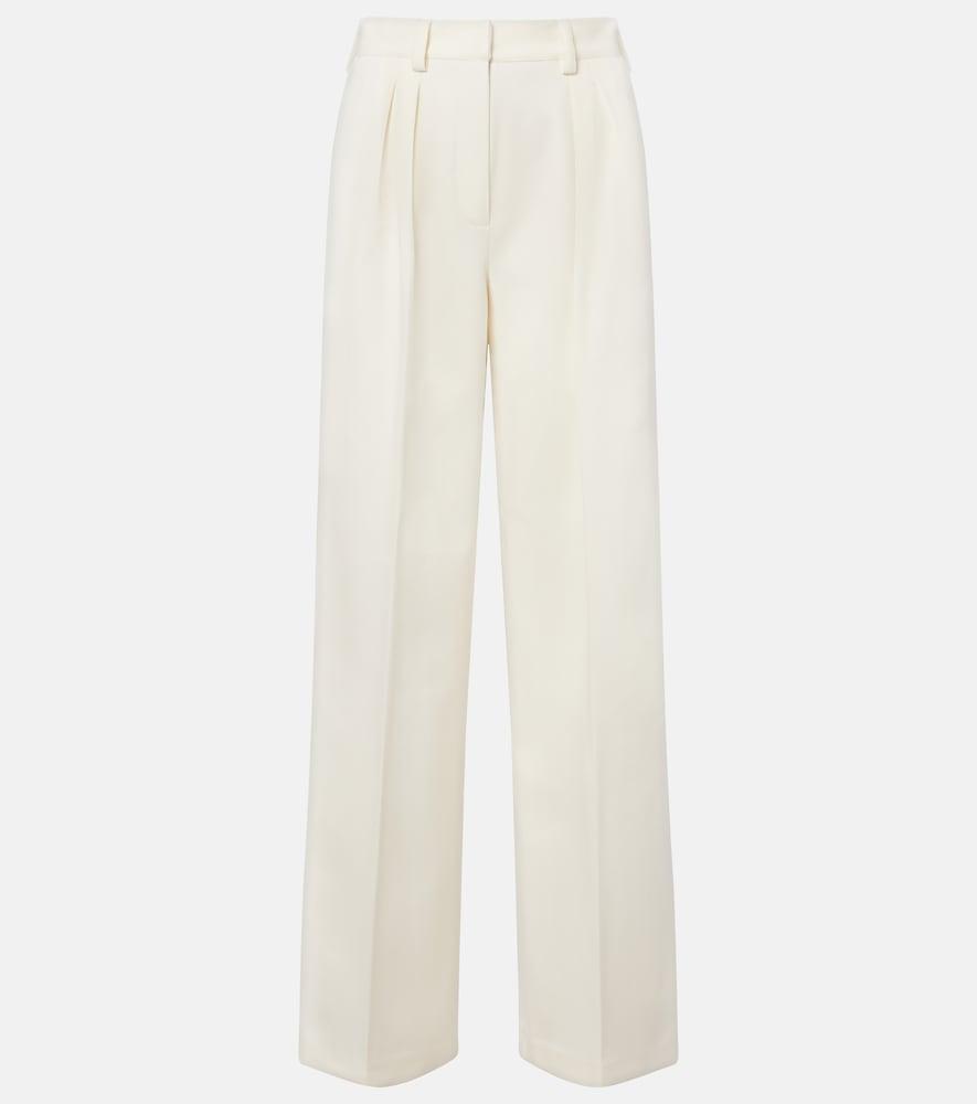 max mara molo pleated wool and cotton-blend pants