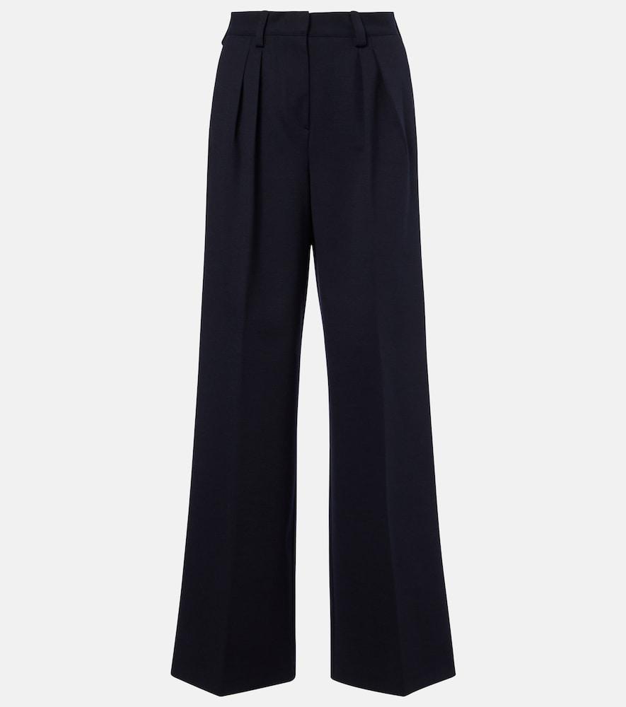 max mara molo pleated wool and cotton-blend pants