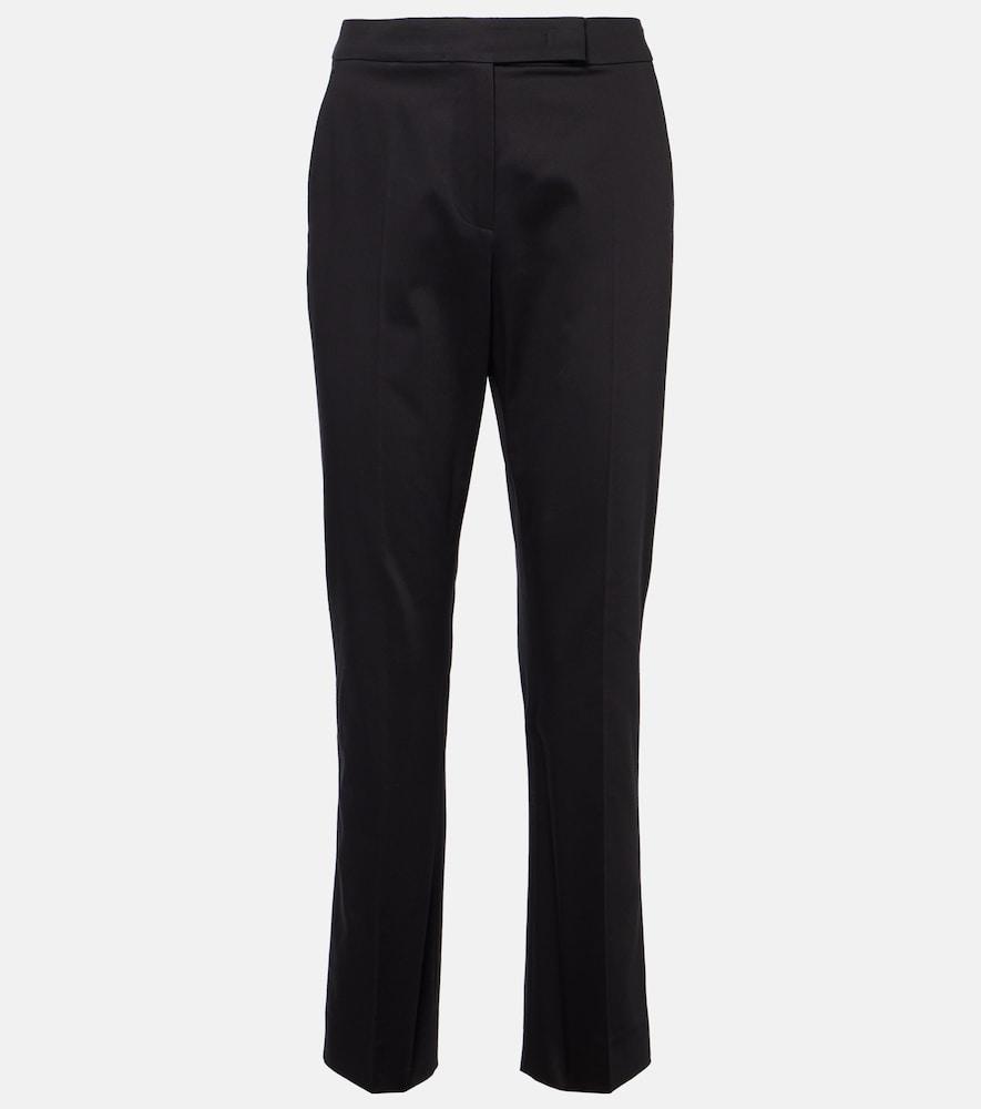 max mara okra mid-rise cotton flared pants