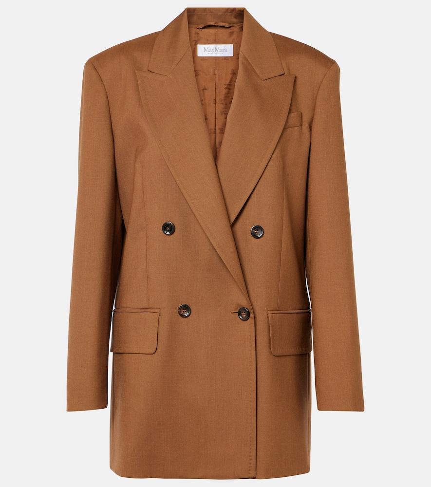 max mara palanca wool and silk-blend blazer