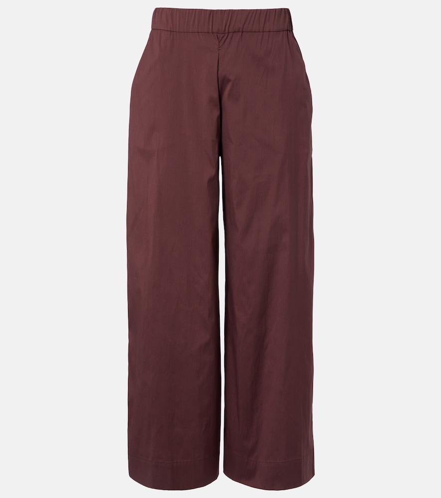 max mara pece cotton-blend wide-leg pants