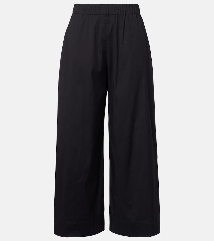 max mara pece cropped cotton-blend wide-leg pants