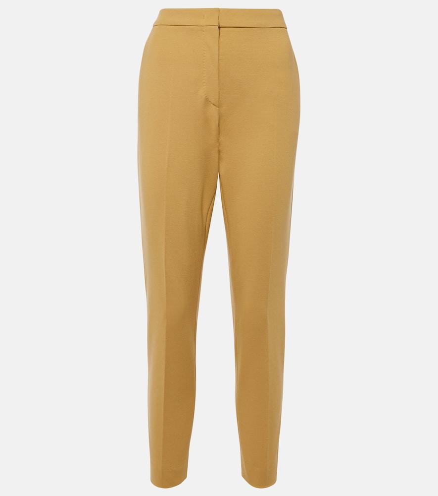 max mara pegno cropped jersey slim pants