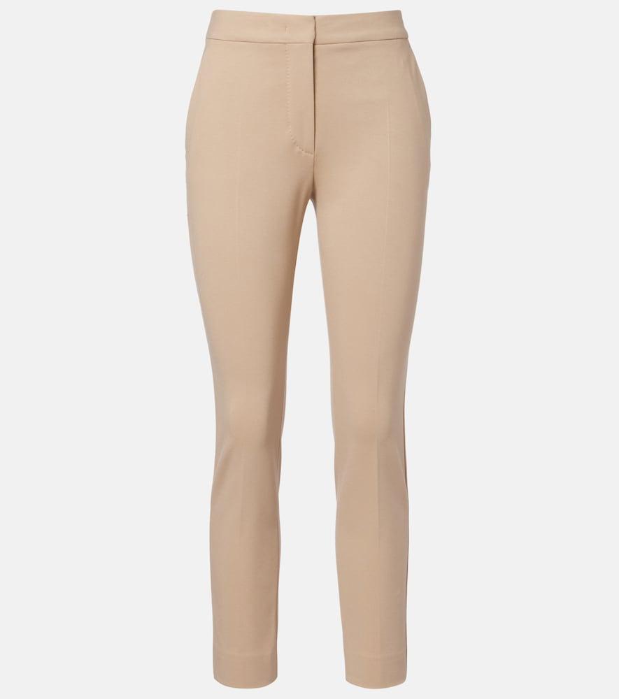 max mara pegno jersey cropped slim pants