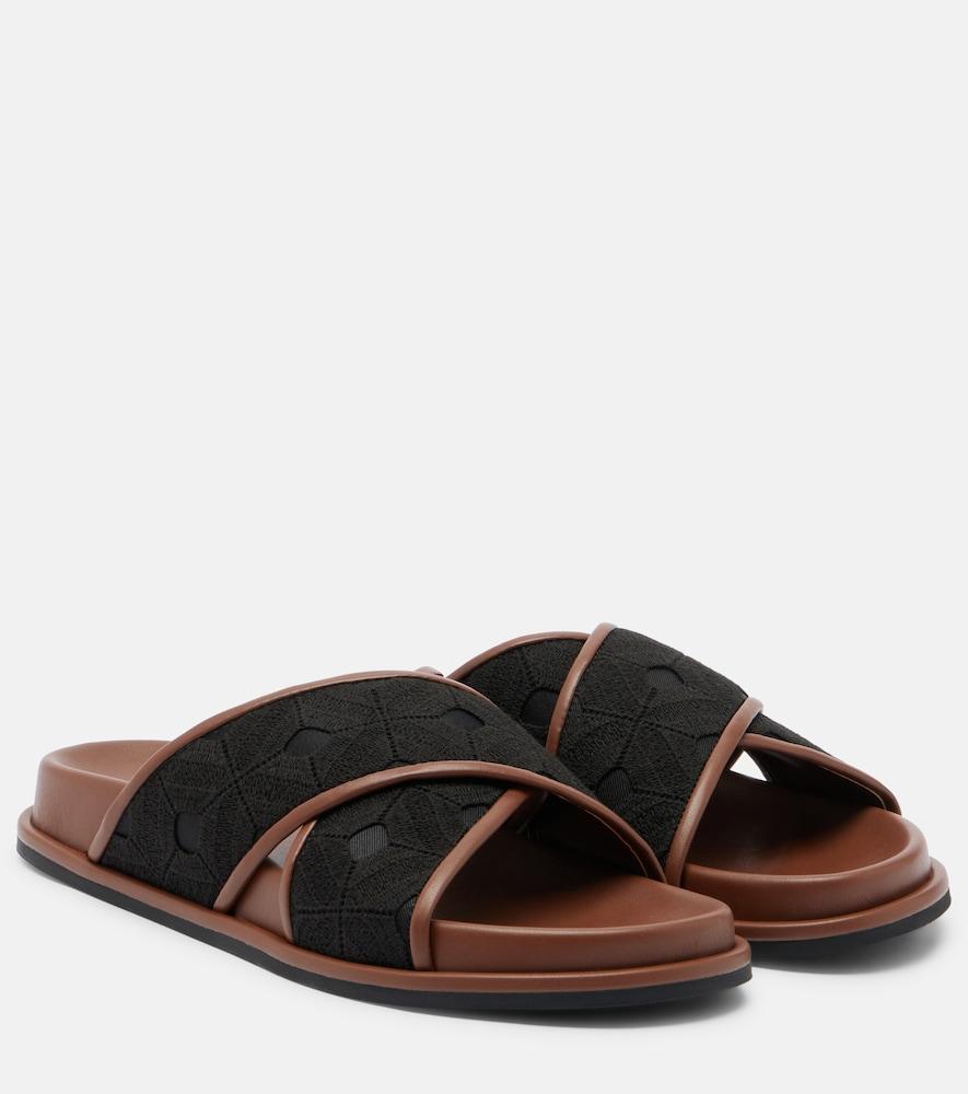 max mara peonie embroidered slides