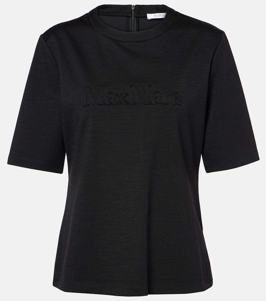 max mara peter embroidered wool t-shirt