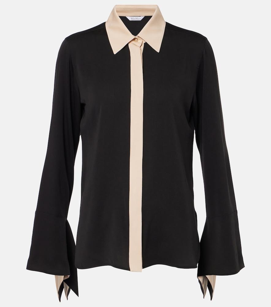 max mara pio high-rise silk charmeuse blouse