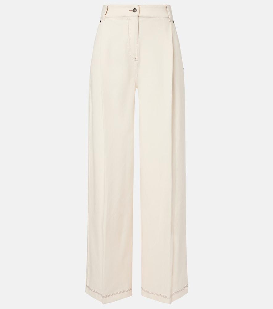 max mara pleated wide-leg jeans