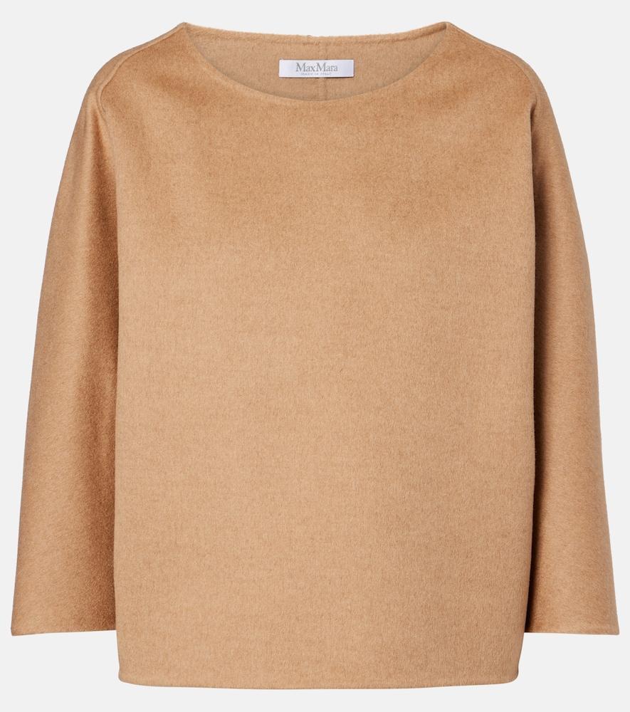 max mara radioso camel hair blouse