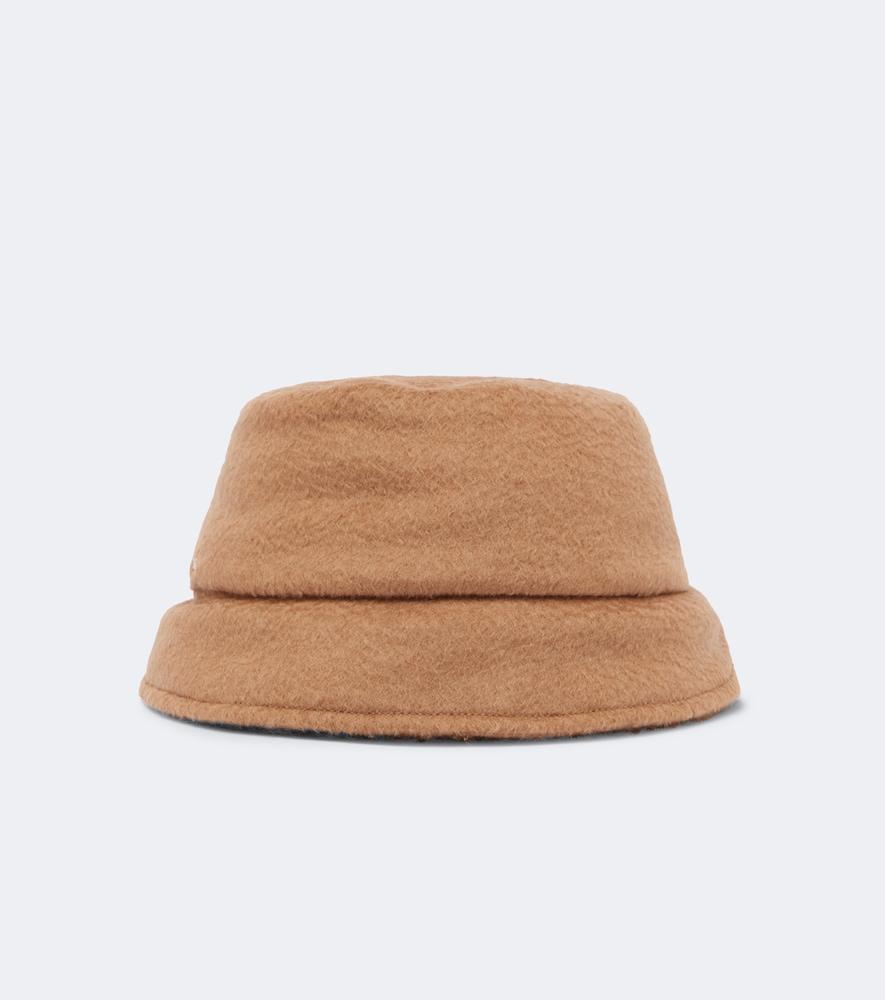 max mara reversible camel hair and silk bucket hat