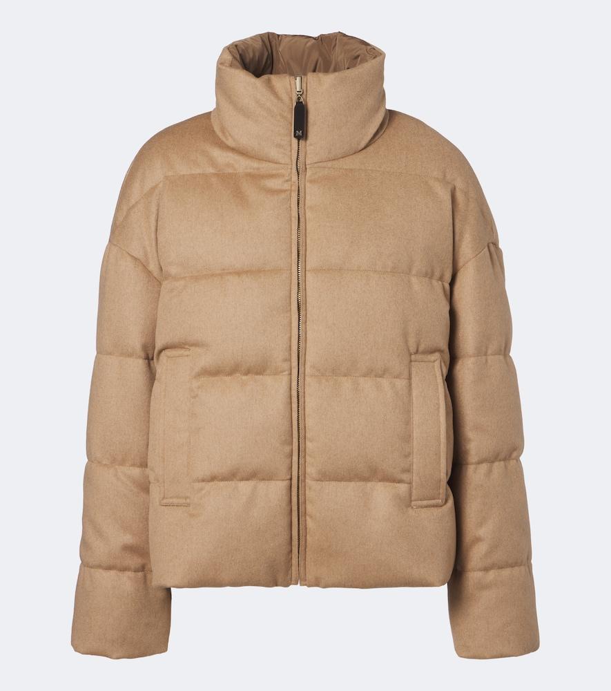 max mara reversible camel hair down jacket