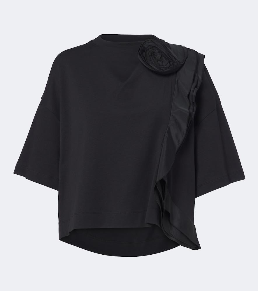 max mara ruffled cotton jersey t-shirt