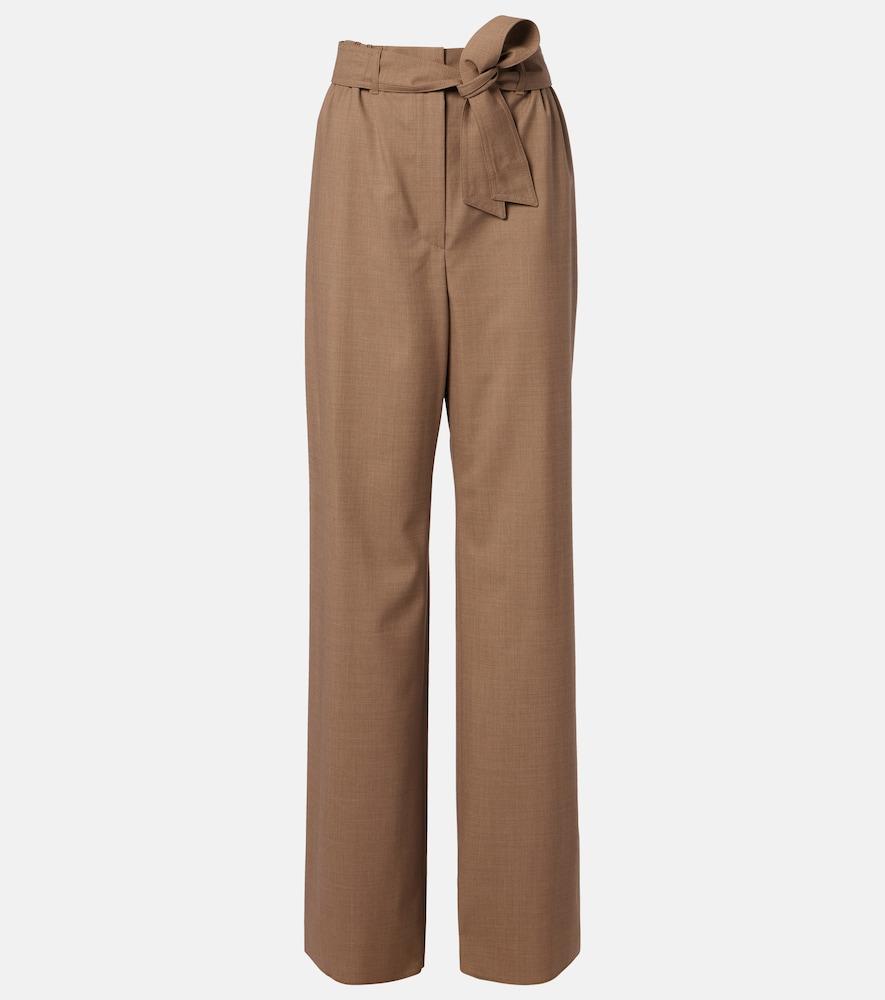 max mara salpa virgin wool wide-leg pants