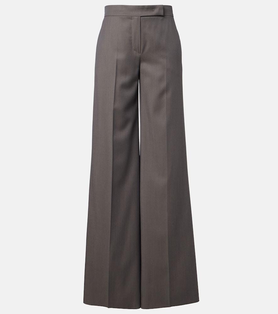 max mara serio virgin wool wide-leg pants