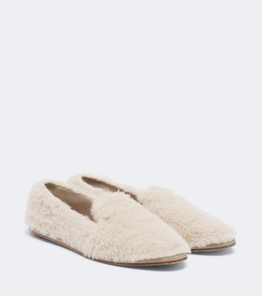 max mara shearling loafers