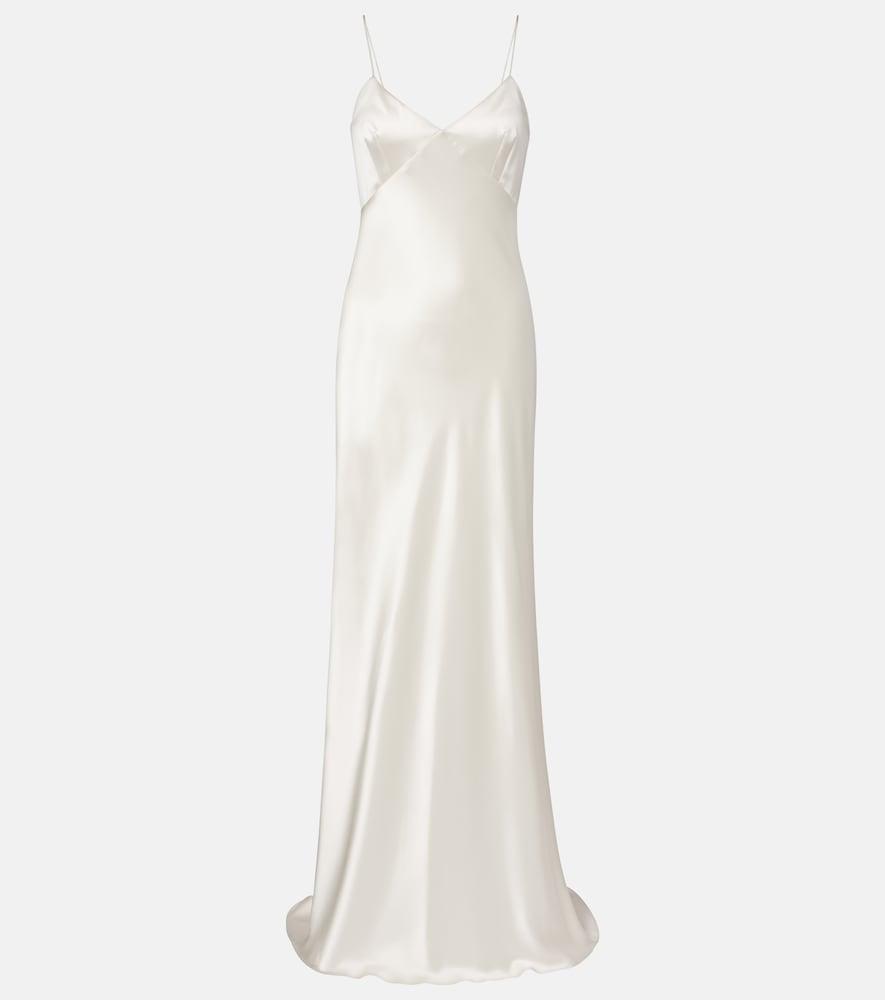 max mara silk satin gown