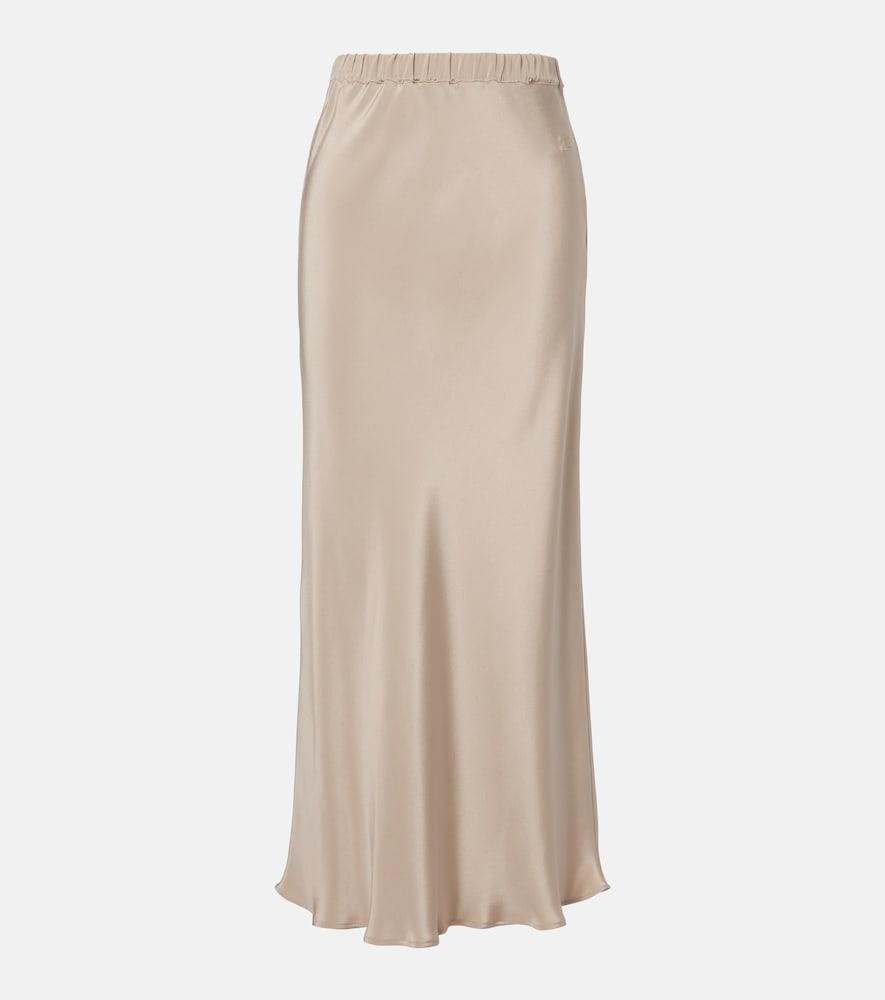 max mara silk satin slip skirt