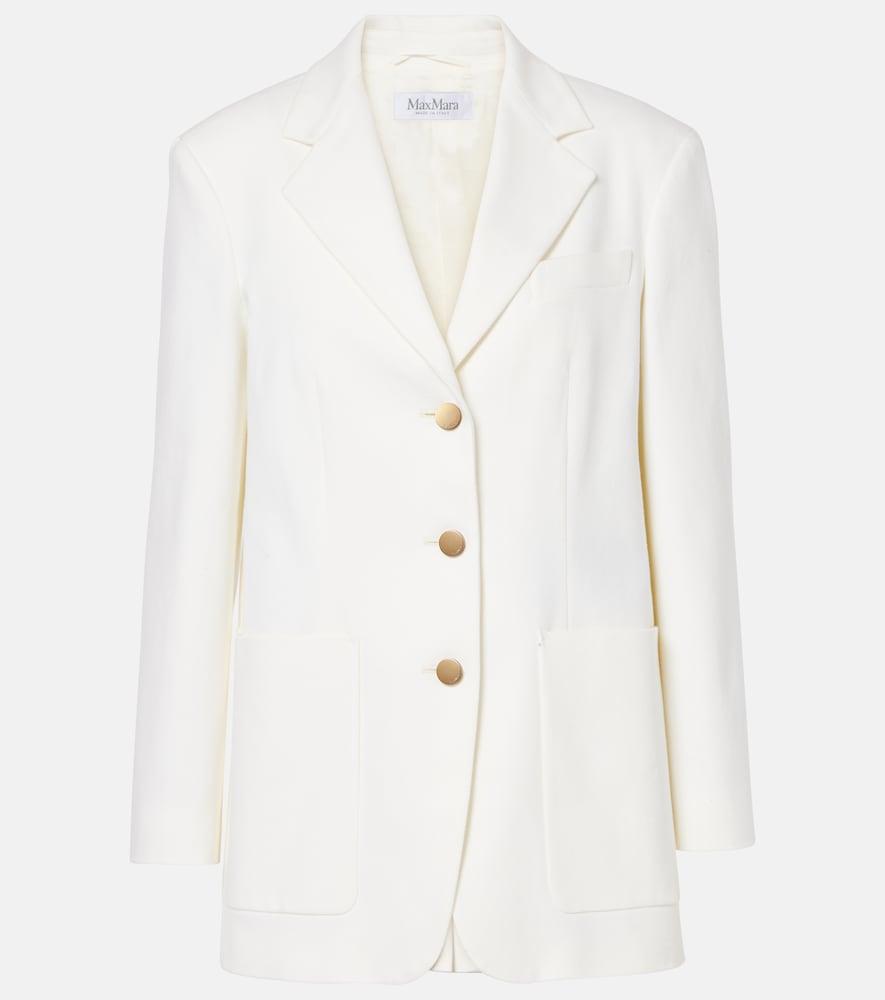 max mara single-breasted cotton drill jacket